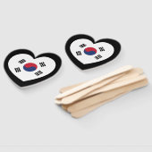 Éventail South Korea Flag Heart (Non-assemblé)
