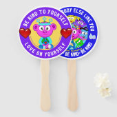 Éventail Soyez gentil avec vous -Aimez-vous sur vous-même (Devant et derrière)