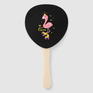 Éventail Soyez Une Reine Rose Flamant rose Roller Femmes Fi