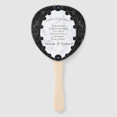 Éventail Sphères opulentes en marbre blanc et noir (Dos)