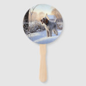 Éventail Spinone Italiano Laisser Neige Noël (Dos)