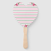 Éventail Spray floral rayé personnalisé (Dos)