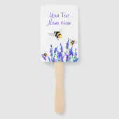 Éventail Spring Flowers and Bees Hand Fan - Your Text