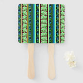 Éventail Sri Lanka Liyawel (motif feuille) (Devant et derrière)