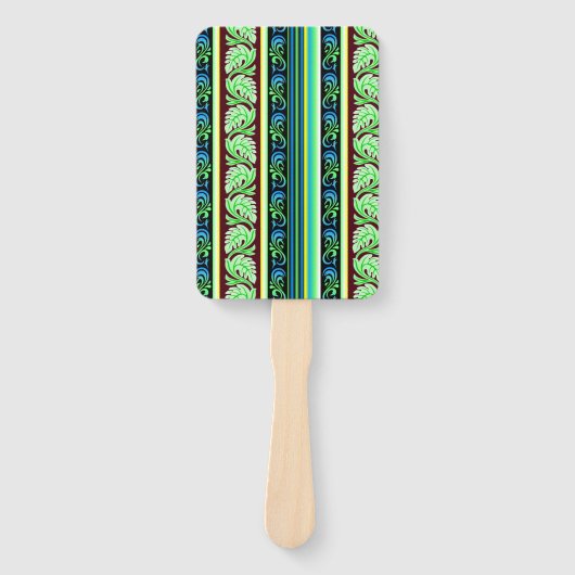 Éventail Sri Lanka Liyawel (motif feuille) (Devant)