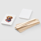 Éventail Star Spangled Golden Retriever Vintage Tee 4 (Non-assemblé)