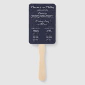 Éventail Starry Night Forest Mariage Wedding Programme (Dos)