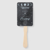 Éventail Starry Night Moon Phases Mariage Céleste Programme (Devant)