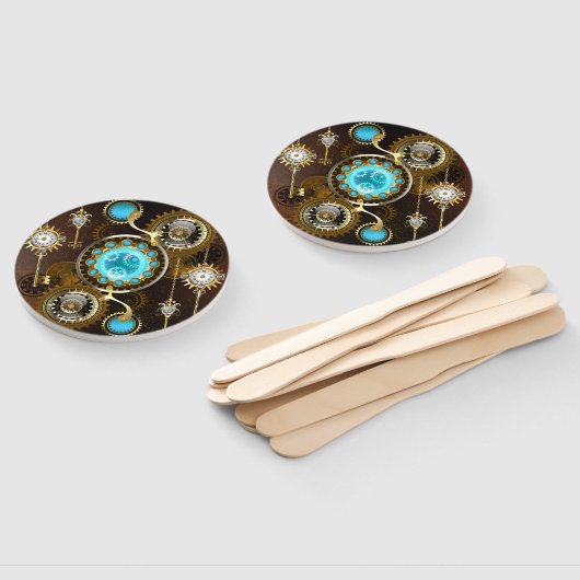 Éventail Steampunk Rusty Background (Non-assemblé)