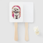 Éventail Sticker Hilarious Bichon Frise de race (Devant et derrière)