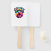 Éventail Sticker Retro Schnauzer Neon (Devant et derrière)