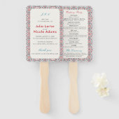 Éventail Style géométrique Étincelles Mariage métallique en (Devant et derrière)