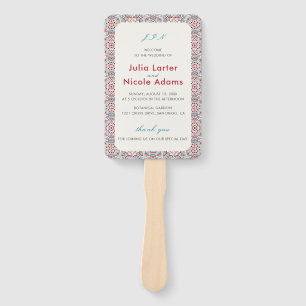 Éventail Style géométrique Étincelles Mariage métallique en