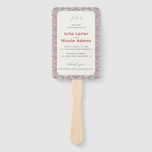 Éventail Style géométrique Étincelles Mariage métallique en (Devant)