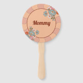 Éventail Style rétro Baby shower maman et papa Fan de jeu (Devant)