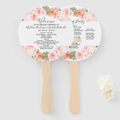 Éventail Succulent Floral Wreath Mariage Ceremony Programme (Devant et derrière)