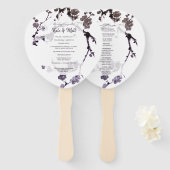 Éventail Sumie de fleur de prune (Devant et derrière)