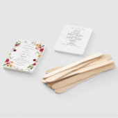 Éventail Summer Multi Color Floral Wedding Programme 2 (Non-assemblé)