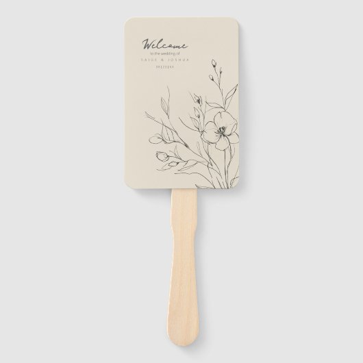 Éventail Sun-Washed Garden Wedding Program ID1283 (Devant)