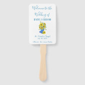 Éventail Sunflower Charme Mariage (Devant)