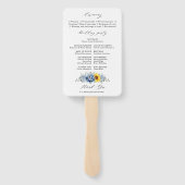 Éventail Sunflower Dusty Blue Slate Peony Programme de mari (Dos)