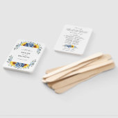 Éventail Sunflower Dusty Blue Slate Peony Programme de mari (Non-assemblé)