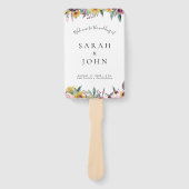 Éventail Sunflower Rose Bourgogne Mariage programme de céré (Devant)