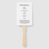 Éventail Sunflower Simple Photo Funeral Programme (Dos)