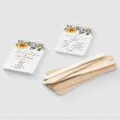 Éventail Sunflowers & Lavander Programme de mariage rustiqu (Non-assemblé)