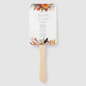 Éventail Sunset Automne Floral Watercolor Programme de mari (Dos)