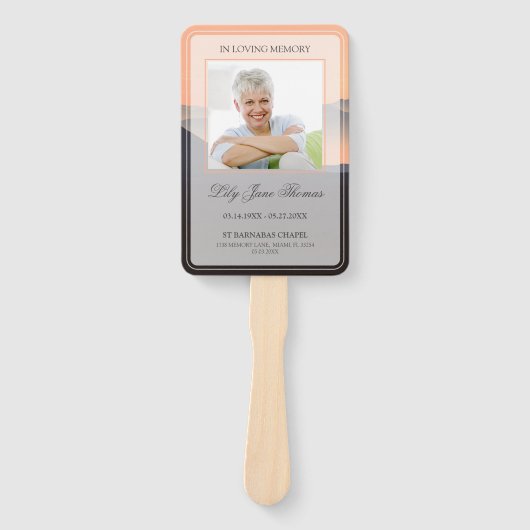 Éventail Sunset In Love Memory Funeral Program (Devant)