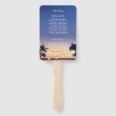 Éventail Sunset Palm Beach String programme de mariage (Dos)