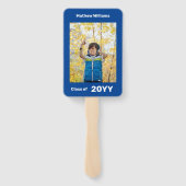 Éventail Super Grad Logo-Editable Nom photo Année (Dos)