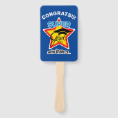 Éventail Super Grad Logo-Editable Nom photo Année (Devant)