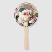 Éventail Superbe Fête des mariées de Rose d'huile beige (Devant)