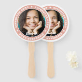 Éventail Superstar Graduation Grad Photo personnalisée mode (Devant et derrière)