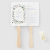 Éventail Sweet Floral Wedding Program ID1045 (Devant et derrière)