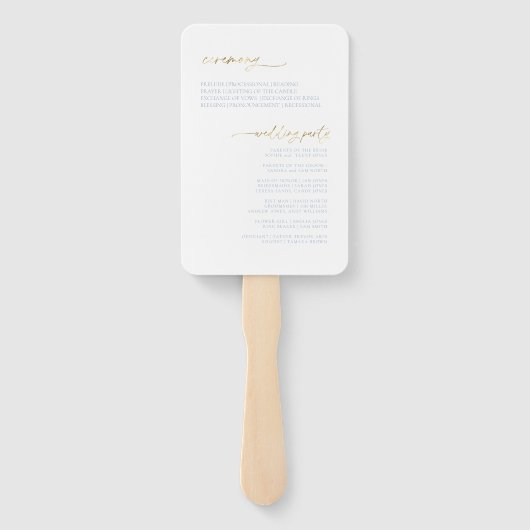 Éventail Sweet Floral Wedding Program ID1045 (Dos)