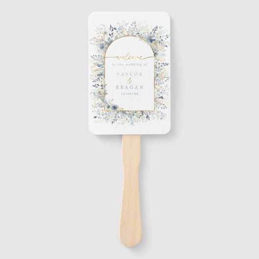 Éventail Sweet Floral Wedding Program ID1045 (Devant)