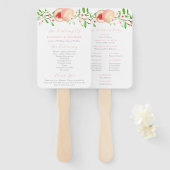Éventail Sweet Peaches Southern Mariage Ceremony Programme (Devant et derrière)
