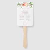 Éventail Sweet Peaches Southern Mariage Ceremony Programme (Dos)