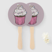 Éventail Sweet Proposition Cupcake (Devant et derrière)