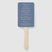 Éventail Sydney Dusty Blue Modern Wedding Programme (Dos)