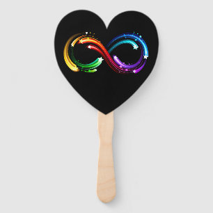 Éventail Symbole de l'infini de comètes arc-en-ciel