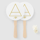 Éventail Symbole d'élément d'air de Falln Pagan (Devant et derrière)