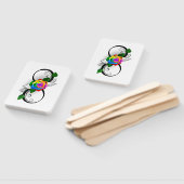 Éventail Symbole d'infini avec Rose arc-en-ciel (Non-assemblé)