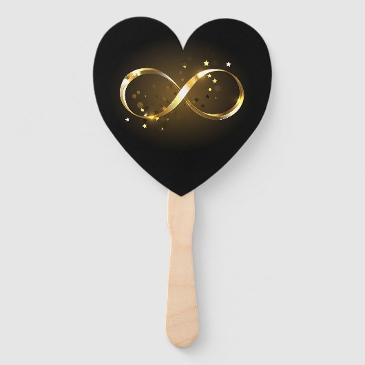 Éventail Symbole d'infini doré (Devant)