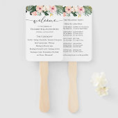 Éventail Symbole du Programme de Cérémonie Tropicale de Pal (Devant et derrière)