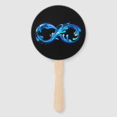 Éventail Symbole Infini d'Eau Claire et Froide (Dos)