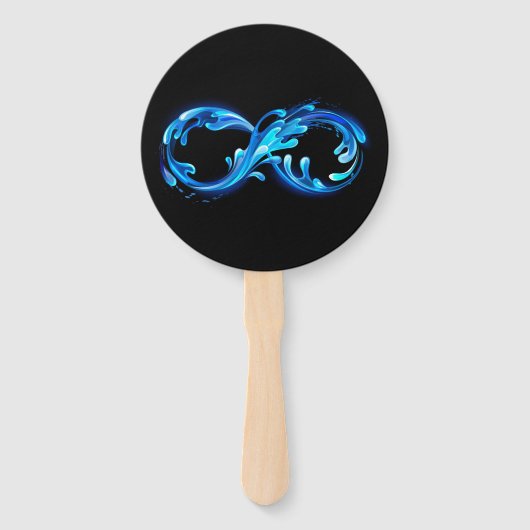 Éventail Symbole Infini d'Eau Claire et Froide (Devant)